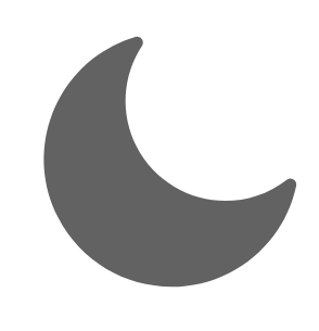 dark grey illustration of a crescent moon
